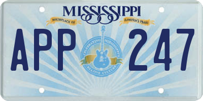 MS license plate APP247