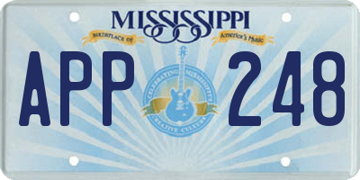 MS license plate APP248
