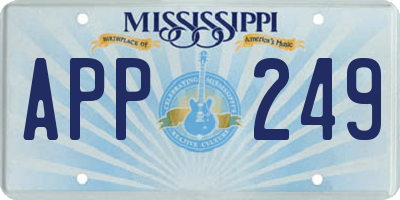 MS license plate APP249