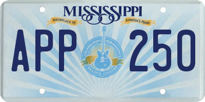 MS license plate APP250