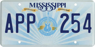 MS license plate APP254