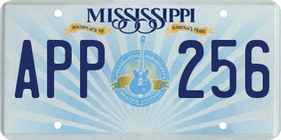 MS license plate APP256