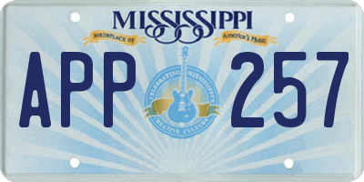 MS license plate APP257
