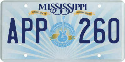 MS license plate APP260