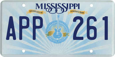 MS license plate APP261