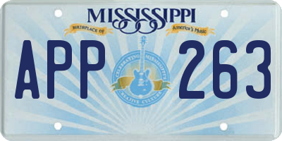 MS license plate APP263