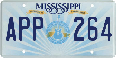 MS license plate APP264