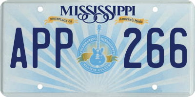 MS license plate APP266