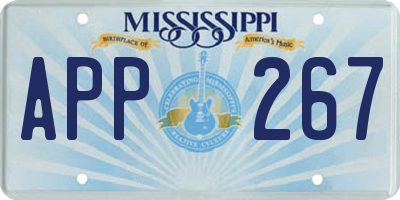 MS license plate APP267