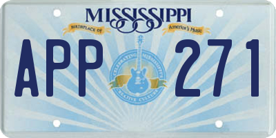 MS license plate APP271