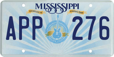 MS license plate APP276