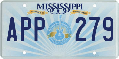 MS license plate APP279