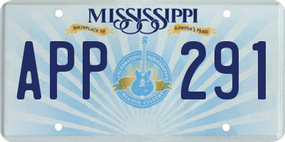 MS license plate APP291