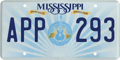 MS license plate APP293