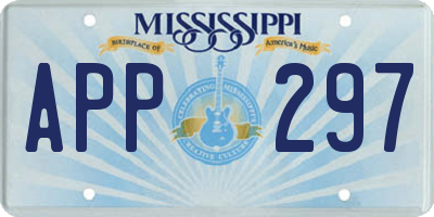 MS license plate APP297