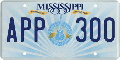 MS license plate APP300