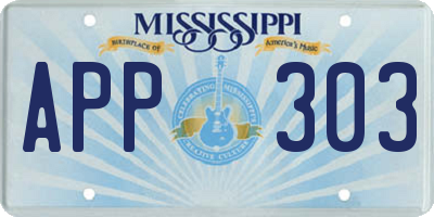 MS license plate APP303