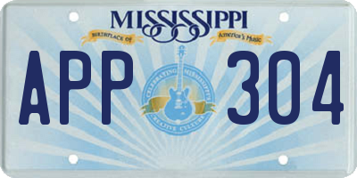 MS license plate APP304
