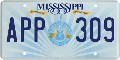 MS license plate APP309