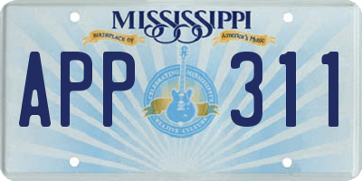 MS license plate APP311