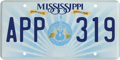 MS license plate APP319