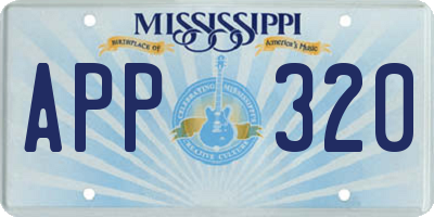 MS license plate APP320