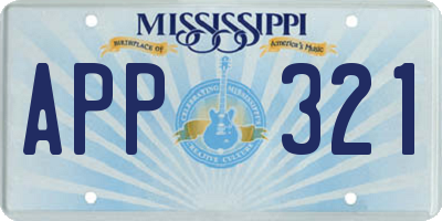 MS license plate APP321
