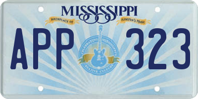 MS license plate APP323