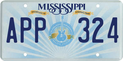 MS license plate APP324