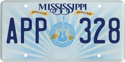 MS license plate APP328