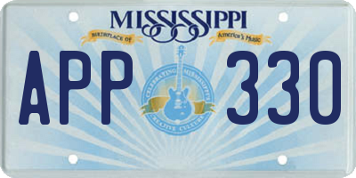 MS license plate APP330