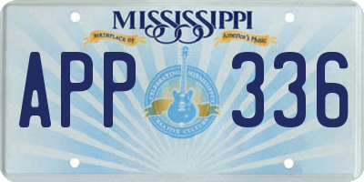 MS license plate APP336