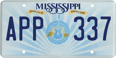 MS license plate APP337