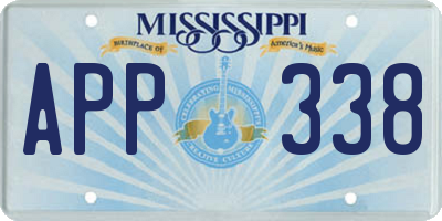 MS license plate APP338