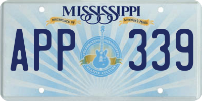 MS license plate APP339