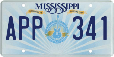 MS license plate APP341