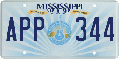 MS license plate APP344