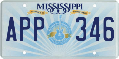 MS license plate APP346