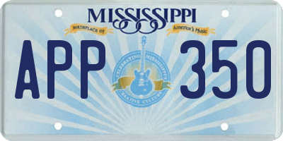 MS license plate APP350
