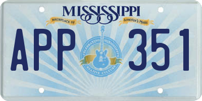 MS license plate APP351
