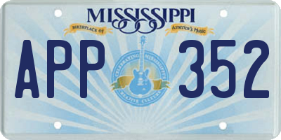 MS license plate APP352