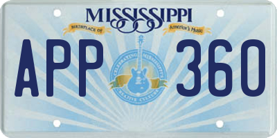 MS license plate APP360