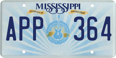 MS license plate APP364