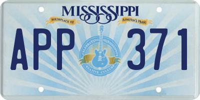MS license plate APP371