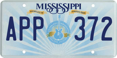 MS license plate APP372