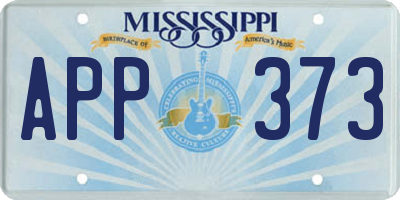 MS license plate APP373