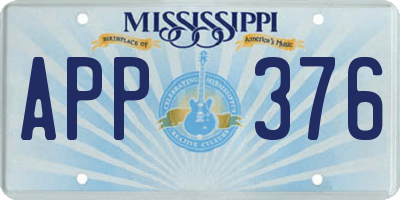 MS license plate APP376