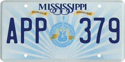 MS license plate APP379