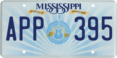MS license plate APP395