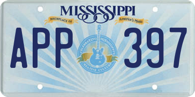 MS license plate APP397